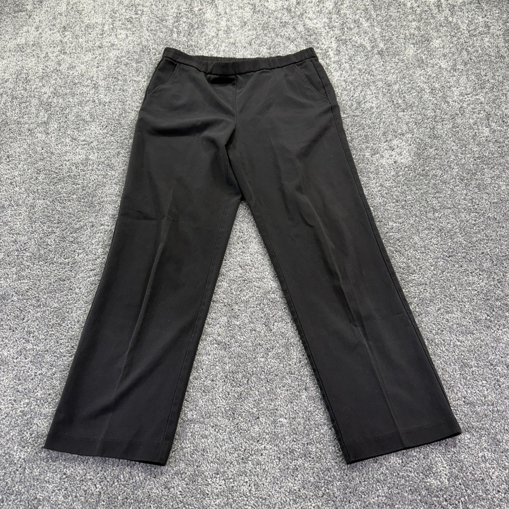 Briggs New York Pants Womens 10 Black Elastic Waist Straight Leg